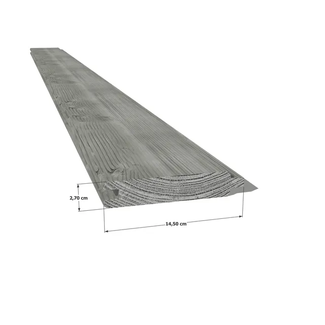 Abri Français Bois Planche Emboîtable Pin 27x130 mm Gris