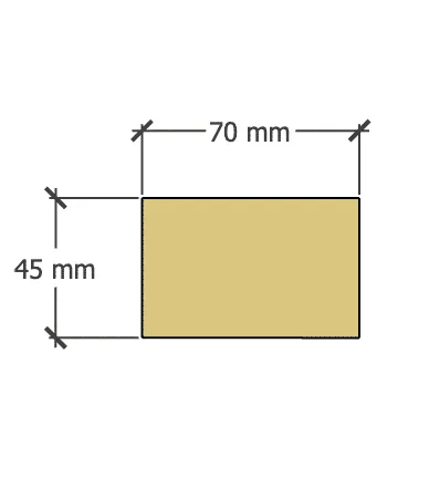 Abri Français Bois au détail chevron 45x70 mm autoclave classe 4