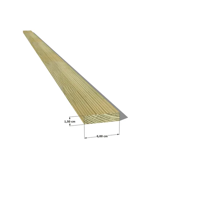 Abri Français Bois au détail Latte 16x60 mm latte bois verte