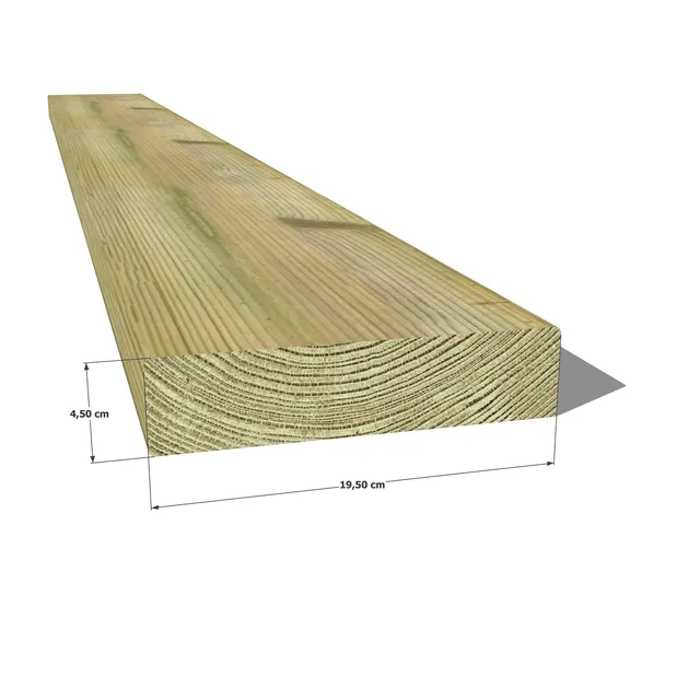 Abri Français Bois au détail madrier chevron 45x195 mm classe 4